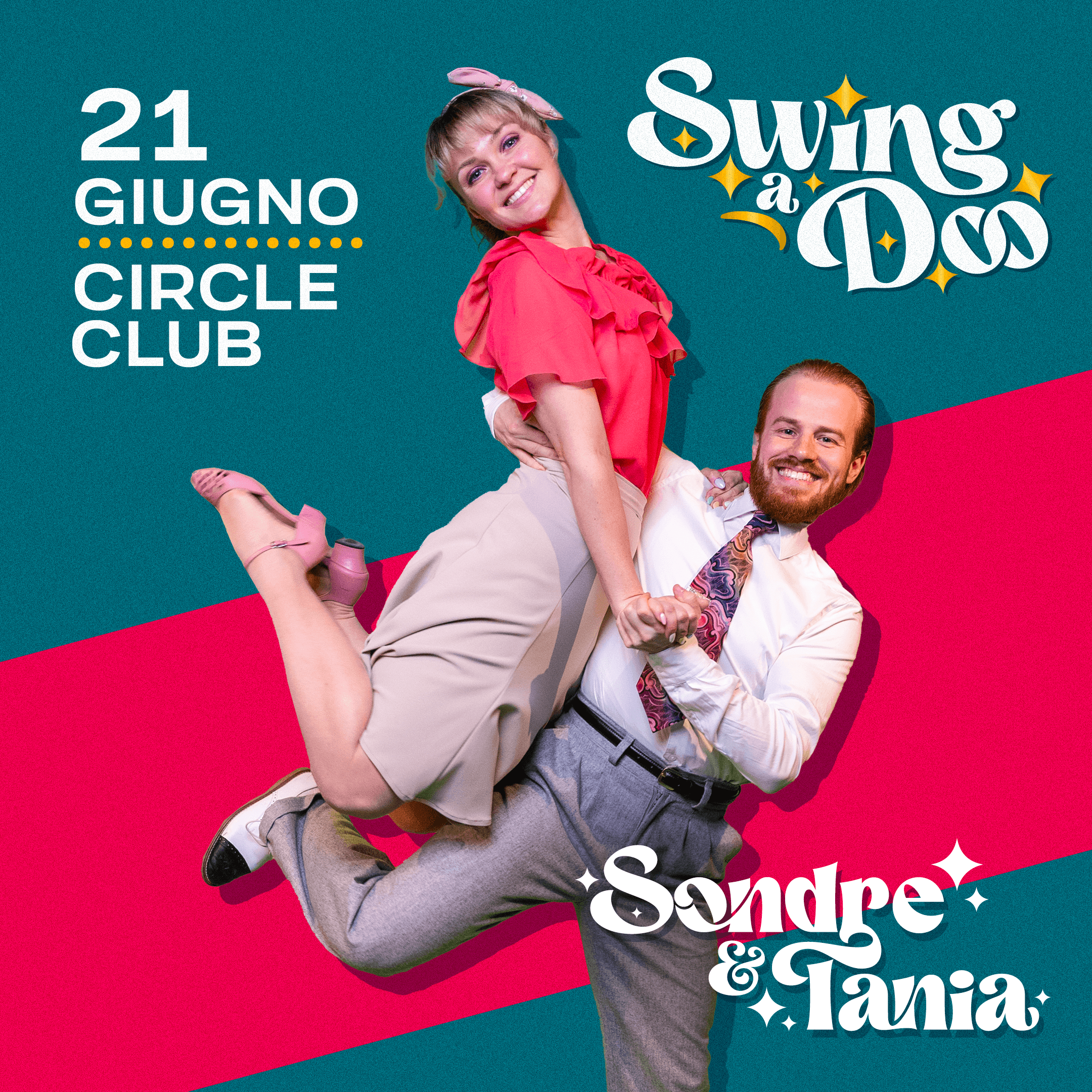 Ultima serata Swingadoo prima della pausa estiva: workshop imperdibili con Sondre & Tanya, social dance con musica dal vivo, esibizioni e tante novità. Non mancare a questo appuntamento unico!