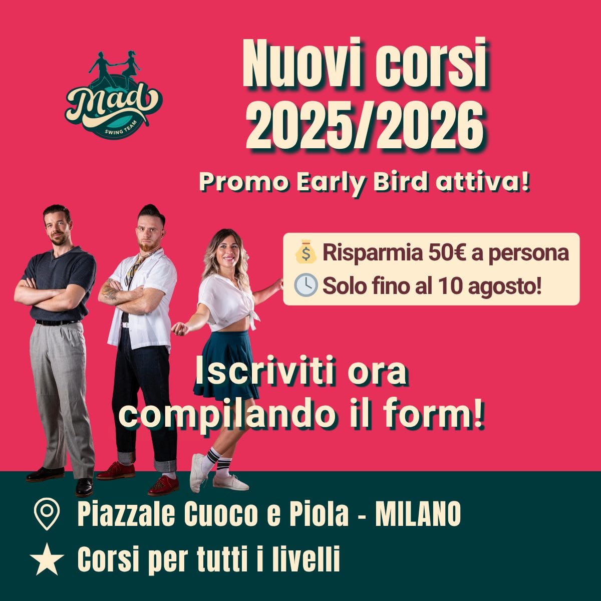 Nuovi corsi swing milano 2025/2026